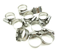 Everbilt SAE Size 6 Stainless Steel Hose Clamps 3/8" to 7/8" Pack of 10 602 044