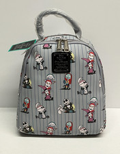 Loungefly The Nightmare Before Christmas Cast Striped Mini Backpack NEW 