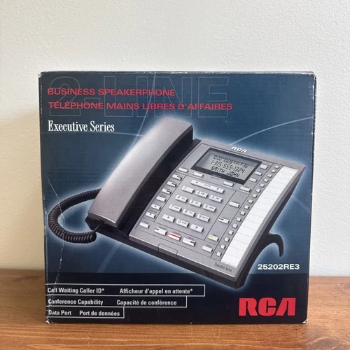 RCA EXECUTIVE SERIES Desk Phone 2 Line Model 25202RE3-B Thomson Inc