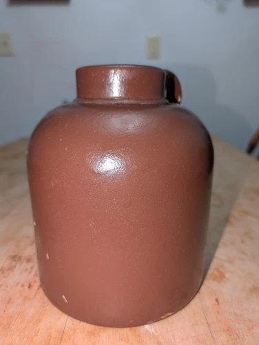 Primitive Minnesota Stoneware Albany Brown Wide Mouth Jug 1/2 Gallon Red Wing