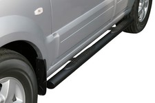 Schwellerrohre oval mit Tritt SCHWARZ für KIA Sorento JC 2006-08 V2A mit TÜV