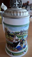 Bierkrug mit Zinndeckel und Kanone von wie Neu f&uuml;r SAMMLER