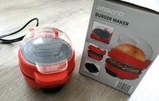 Burgermaker,Burger Maker,3 Antihaft Heizplatten,Brötchen-Röster,Öl-Wanne,550Watt
