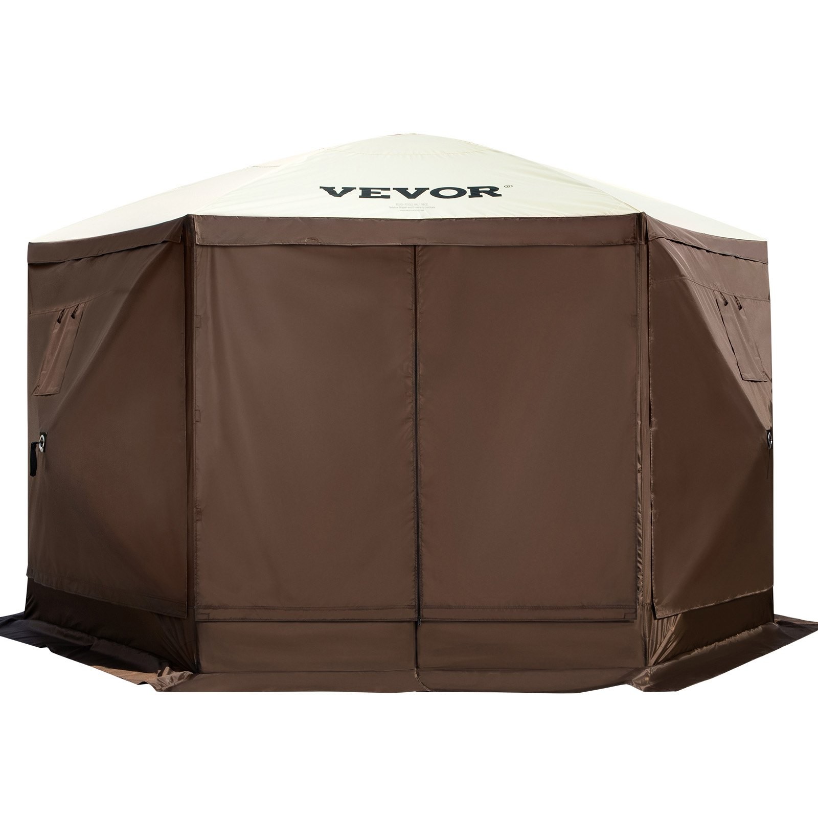 VEVOR Gazebo Screen Tent, 10 x 10 ft, 6 Sided Pop-up Camping Canopy Shelter Tent
