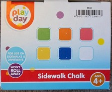 Play Day Sidewalk Chalk 20 Pieces 6 Colors Brand New Ages: 4