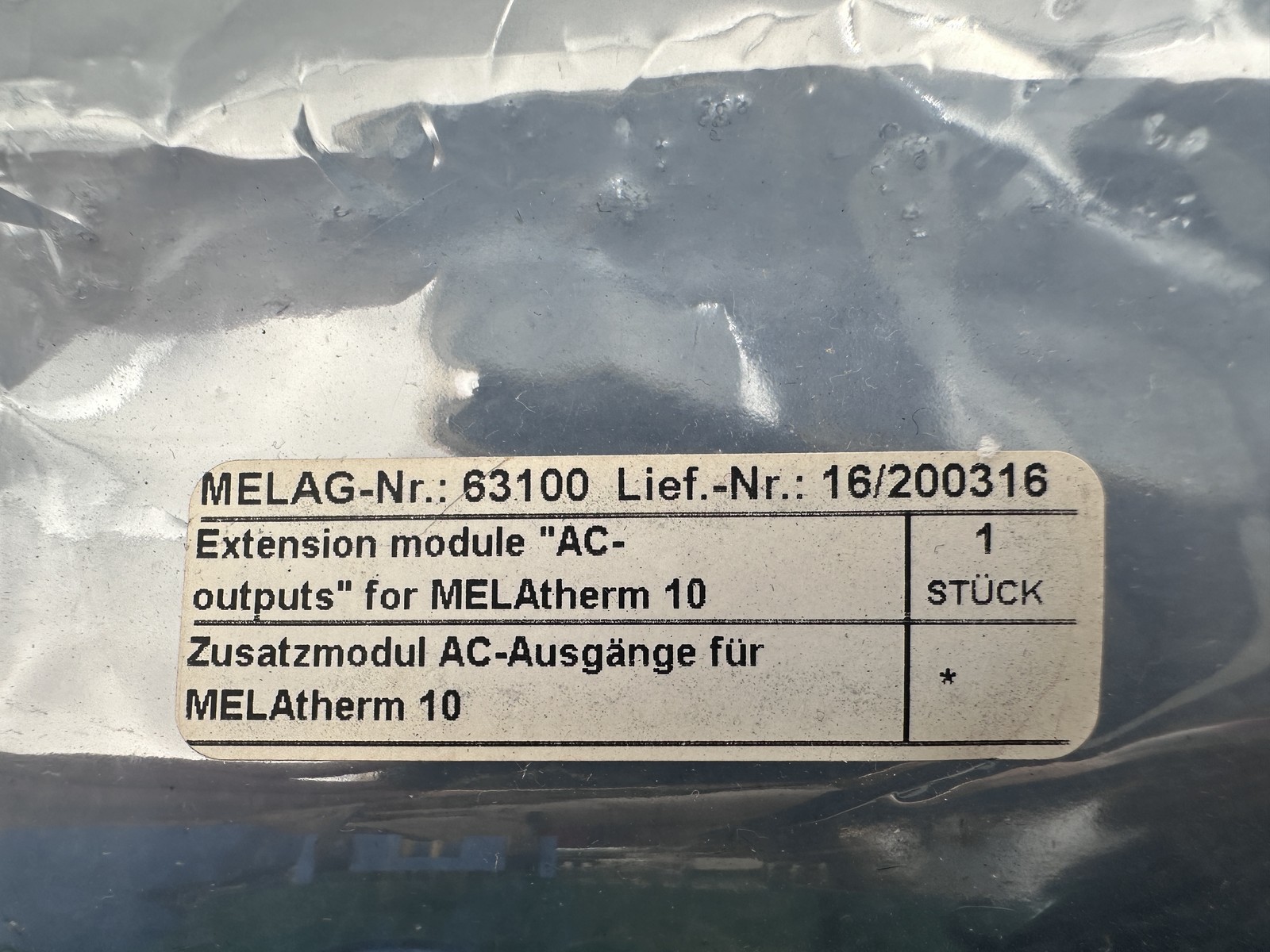 Module AC MELAG 63100 amélioration du refroidissement MELAtherm 10 - 2