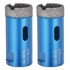1-3/32" Diamond Hole Saw with Thread Fit Angle Grinders 2PCS (Blue)