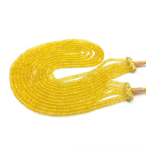 Fashion jewelry Synthetic Sapphire Beads Necklace ,18 inch 3-4 mm Rondelle Shape - Picture 2 of 9