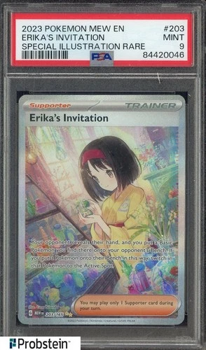 2023 Pokemon MEW EN Special Illustration Rare #203 Erika's Invitation PSA 9