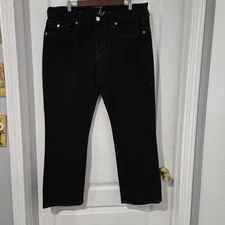 True Religion Black Ricky Relaxed Straight Jeans 36