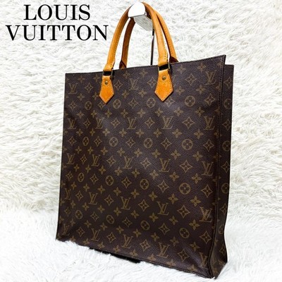 No peeling excellent condition LOUIS VUITTON Sac Plat Monogram From Japan