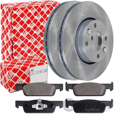 FEBI BREMSSCHEIBEN + BELÄGE VORNE passend für RENAULT CLIO 4 TWINGO 3 SMART 453