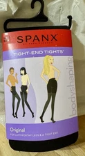 SPANX Women's Tight-End Tights Size E Patterned Double Take Black 1596 Shaping