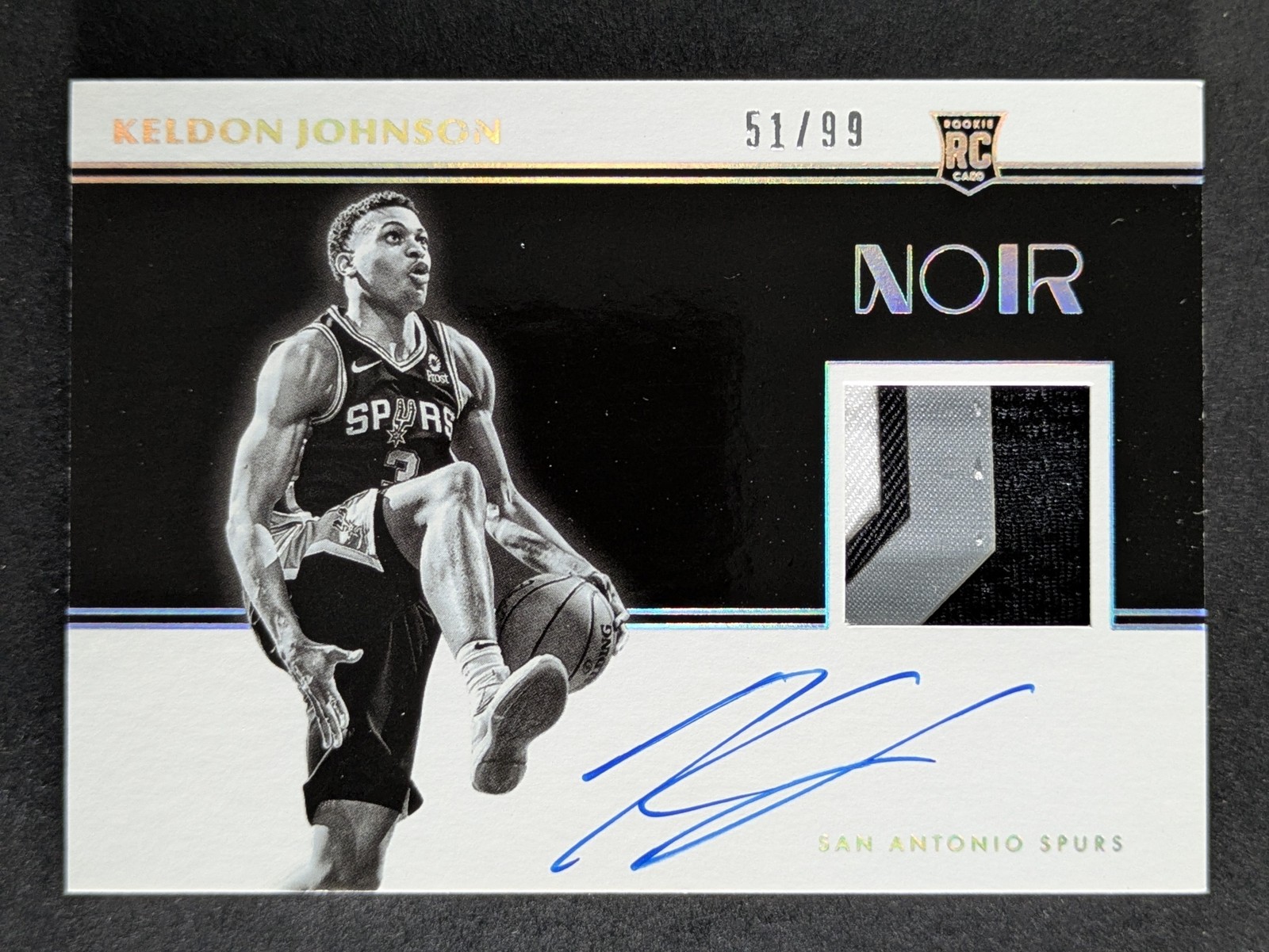 Keldon Johnson 2019 Noir #195 Base /99 Price Guide - Sports Card