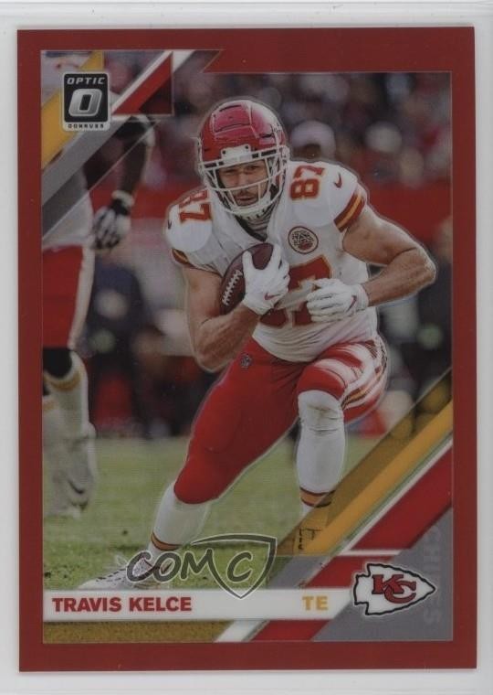 2019 Panini Donruss Optic Red Prizm 35/99 Travis Kelce #2 0v5r