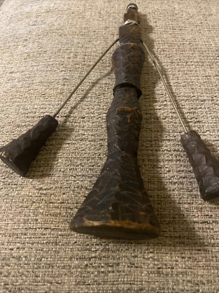 Bastón de madera tallado a mano para hombres mujeres bastón hecho a mano Foto 3 de 4