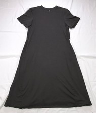 UNIQLO Womens Medium Gray Relaxed Fit Pockets T-Shirt Dress