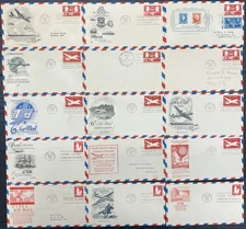 lot of 35 Airmail Postal envelopes mixed cachet First Day covers UC17-33 #3