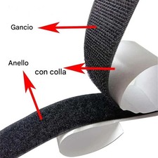 Nastro Velcro Autoadesivo in Nylon – Strisce 30mm 5metri per Fai-da-Te e Hobby