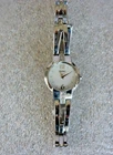 VINTAGE SEIKO QUARTZ WATCH WOMENS MOP RHINESTONE BEZEL SILVER TONE NEW BATTERY