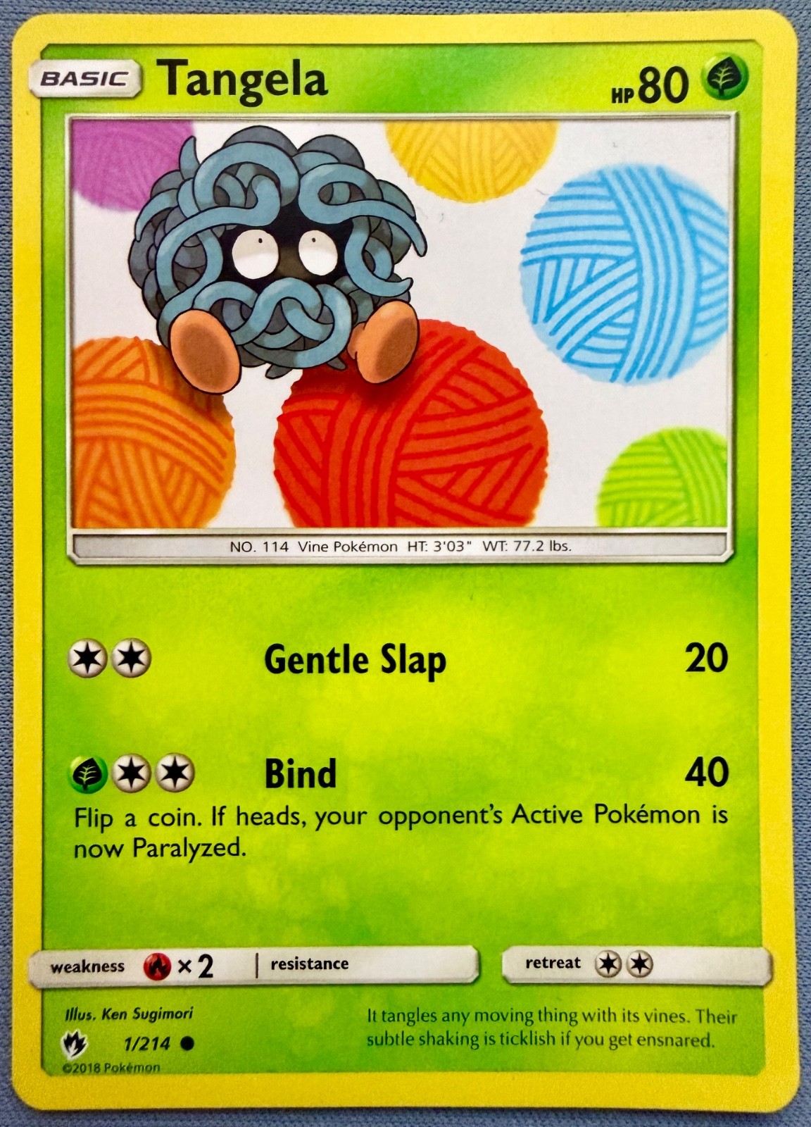 Tangela 1/214 - LP - Pokemon TCG Lost Thunder Non-Holo