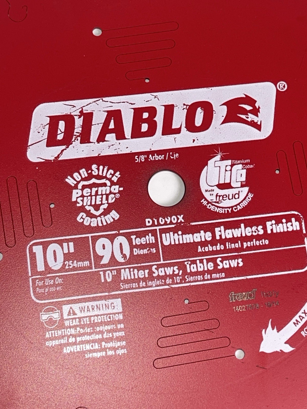 10"x90-Tooth Ultimate Flawless Finish Saw Blade for Wood Open Box Never Used