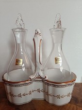 Richard Ginori Classico Fiesole Decoro Oro Oliera Cristallo Porcellana Ceramica