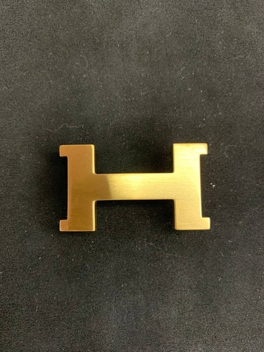 H Logo Belt Buckle 32mm 1.25" Unisex Gold - 第 1/10 張圖片