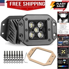Flush Mount LED Pods, Lumimotor 2Pcs 5 Inch CREE LED Bumper Lights Flush Moun...