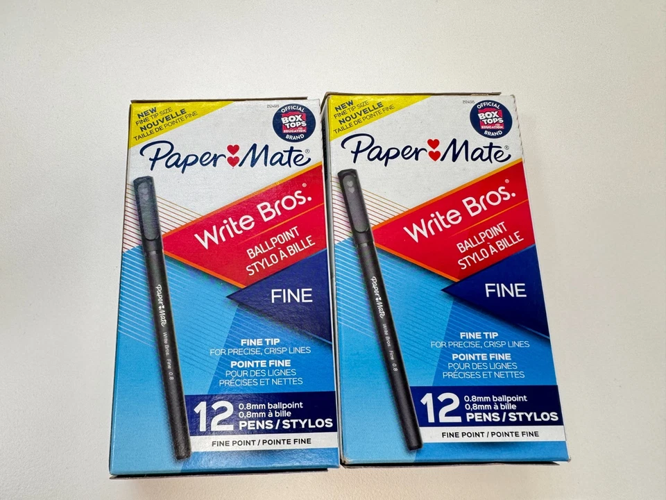 2DZ Sanford 2124515 Write Bros. Ballpoint Pen, Fine 0.8 MM Black Ink Paper Mate - Image 2 of 4