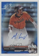 2017 Bowman Chrome Prospect Blue Refractor 85/150 Miguel Gomez #CPA-MG Auto