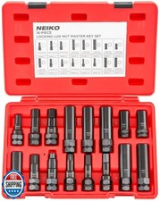 Neiko 02457a Lug-nut Key Set Wheel-lock Removal Tool Kit For Aft Neiko 02457a Lug-nut Key Set Wheel-lock Removal Tool Kit For Aft