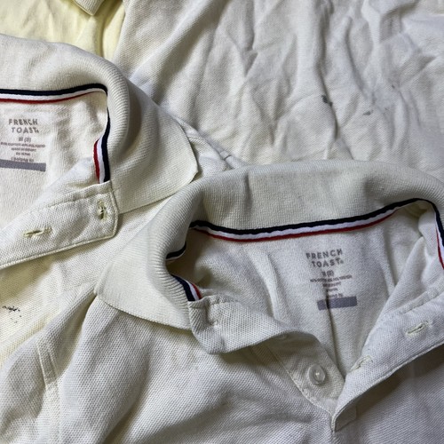 Lot Of 6 French Toast School Uniform Short Sleeve Polo Shirt Size 8 Yellow - Picture 3 of 6