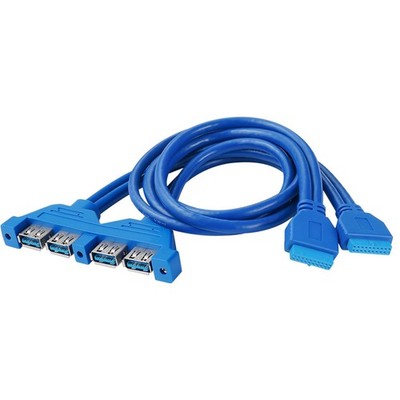 Thzzhnno USB 3.0 Front Panel Header, Motherboard 20Pin 2 Ports Female to 4...