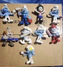 2013 Smurf Figures Lot Of 9  Great Deal