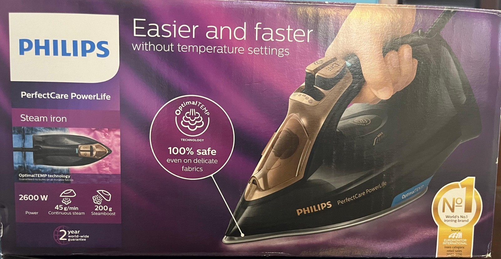 &ndash; New, Optimaltemp Technology, Fast & Efficient Ironing