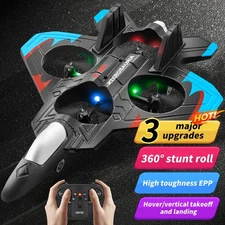 2025 4DRC V32 RC Plane, Foam Remote Control Airplane with Light, 2 Batteries