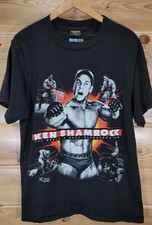 Vintage WWF Ken Shamrock 1998 Rap Tee Style T-Shirt Men Large Double Sided