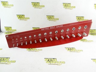 METRIC COURSE FINE & EXTRA FINE NUT/BOLT GAGE 4MM X .70 TO 16MM X 2.00