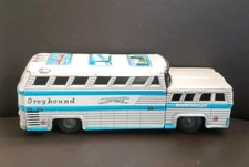 VINTAGE 1950'S or 60'S LG NISHIMURA TIN FRICTION GREYHOUND SCENICRUISER TOUR BUS