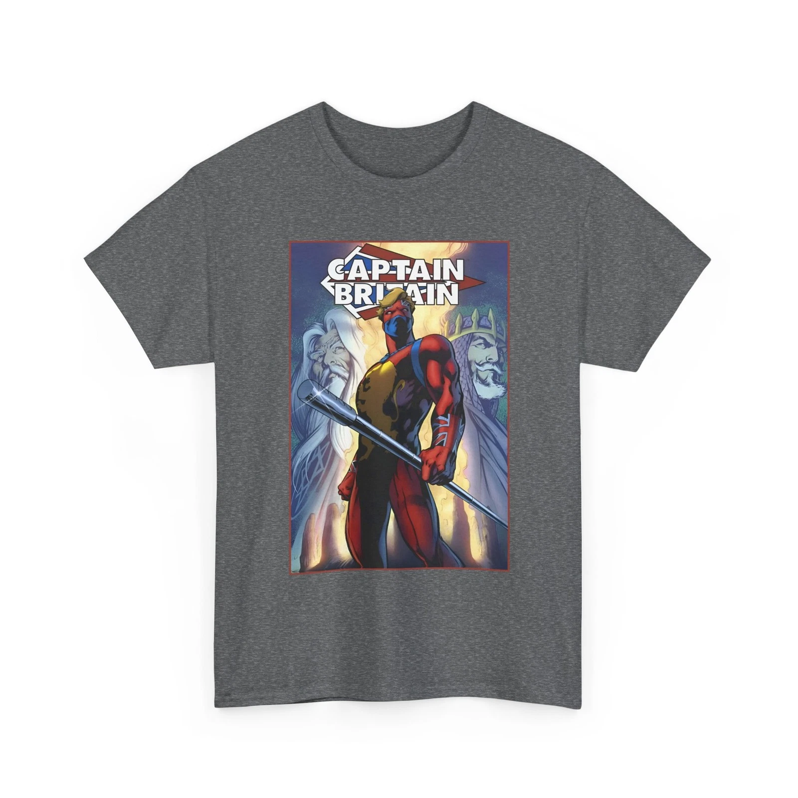 Captain Britain T-Shirt - Alan Davis Art - Excalibur Leader - Marvel Comics