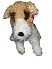Brand NEW TY Beanie Buddy CORKIE the Wire Fox Terrier 14”- MWMT Dog Plush Toy