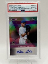 2024 Leaf Vivid Jonathan Santucci /5 PSA 10 Rookie Auto RC 4/5 Black Prismatic