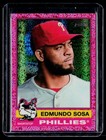 Edmundo Sosa 2025 Topps Heritage Chrome Pink Sparkle Refractor #250 Phillies