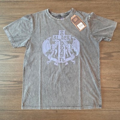 Black Sabbath Angels Stone Wash Charcoal T-Shirt Large NWT FACTORY PKG
