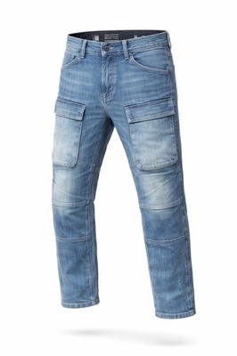 G-Star Raw 3D Straight Tapered Denim Cargo Jeans Men's 31x30 Blue Double Knee