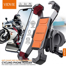 Motorcycle Phone Mount Auto Lock 100mph Military Anti-Shake Bike Phone Holder US