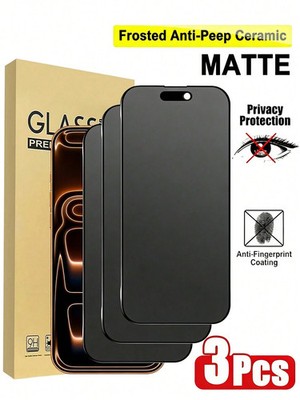 3er Pack matte Anti Spion Bildschirmschutzfolie Premium Keramikfilm für Billig24