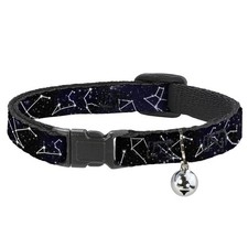 Cat Collar Breakaway with Bell Constellations-14 Galaxy/White NARROW Fits 8.5-12