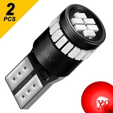 AUXITO Parking Wedge Map Dome License LED Light 194 Lamp 168 2825 W5W Red 2Set B